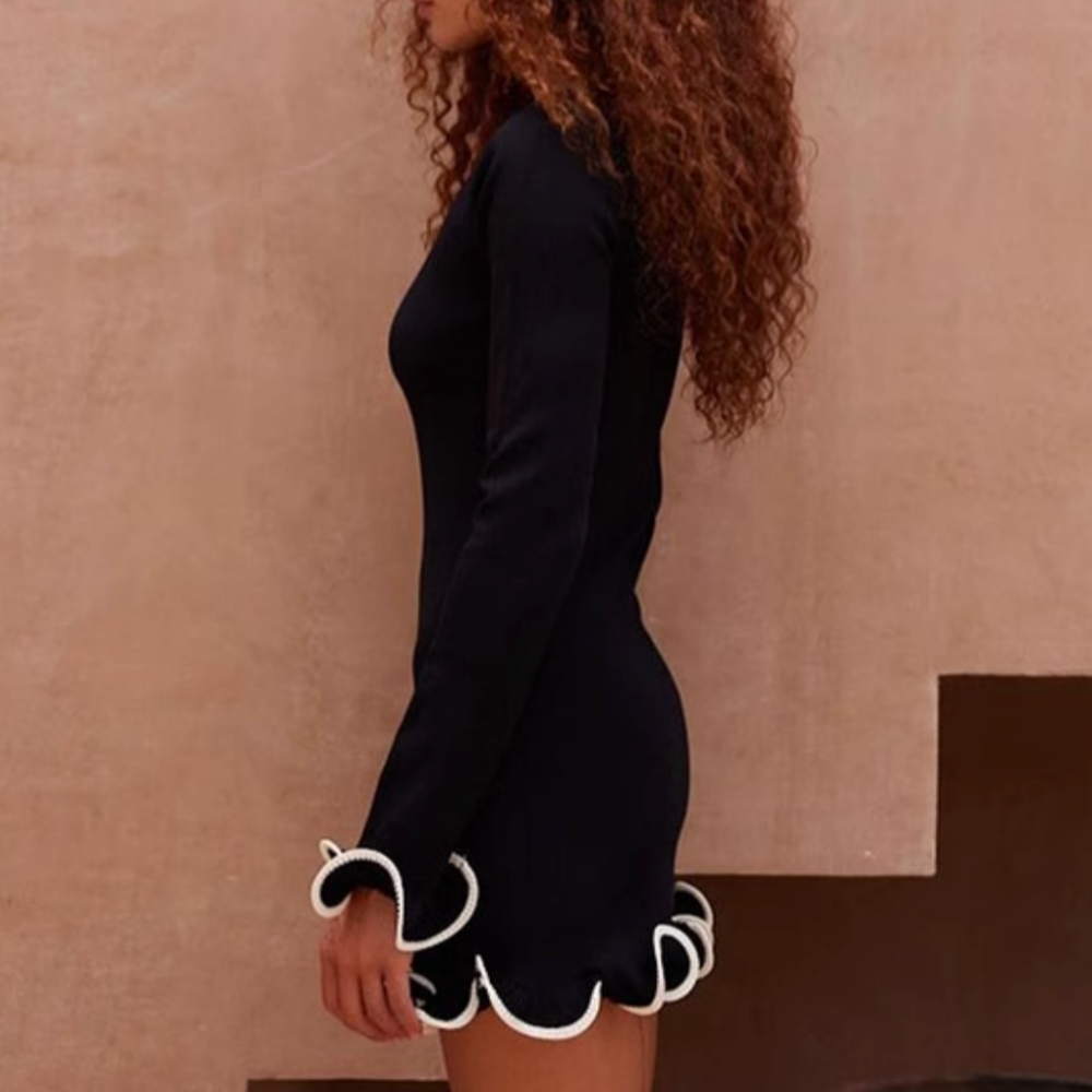 HEBON Long Sleeves Mini Dress