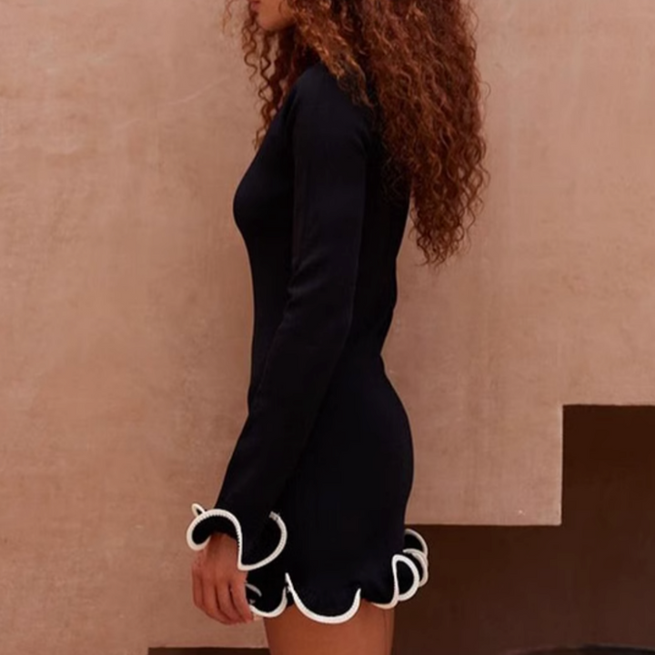 HEBON Long Sleeves Mini Dress