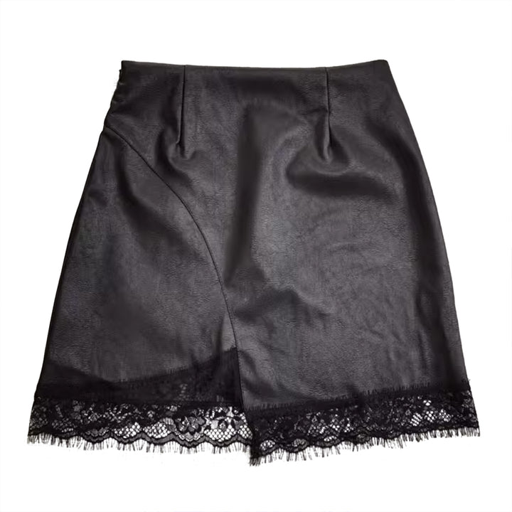 BUGUI Leather Mini Skirt
