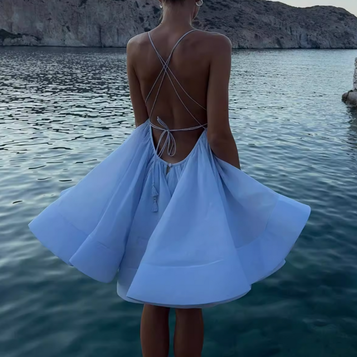 DIUPE Deep V Mini Dress