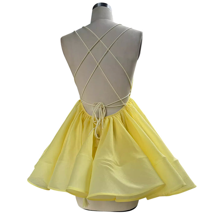 DIUPE Deep V Mini Dress