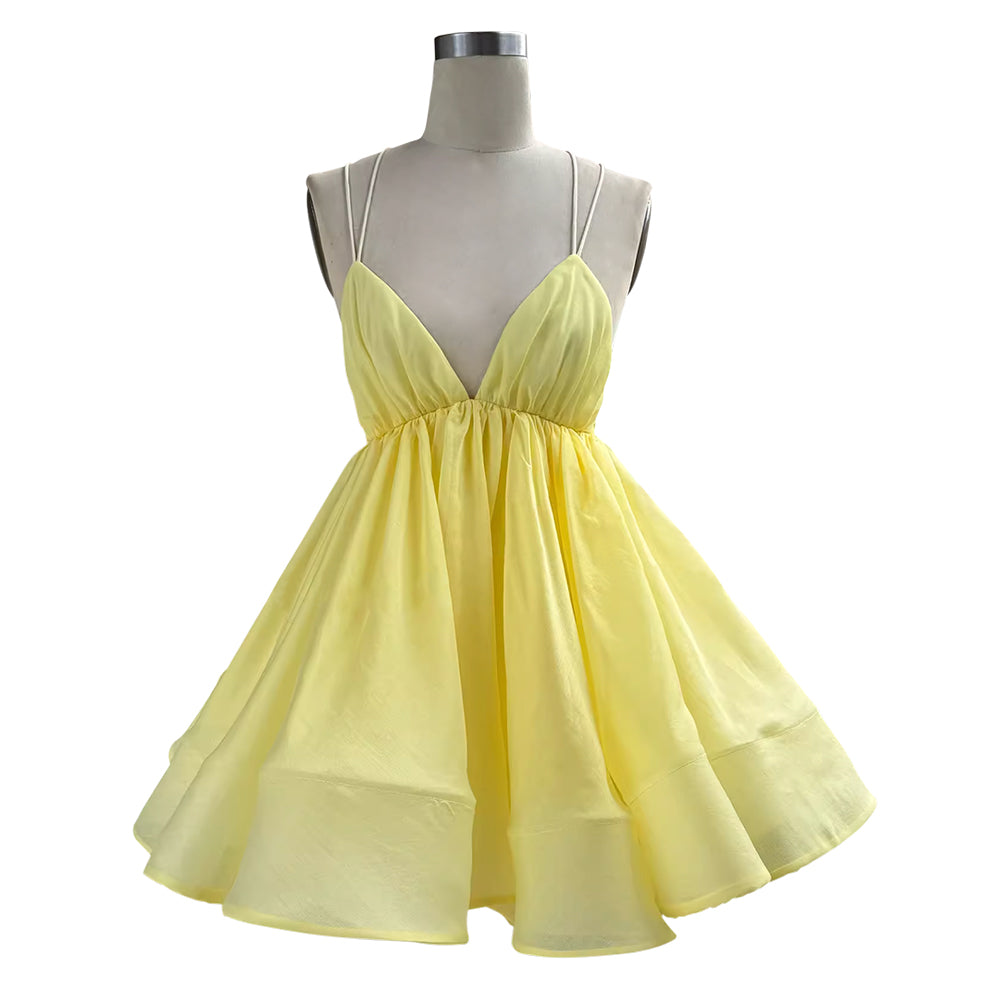 DIUPE Deep V Mini Dress