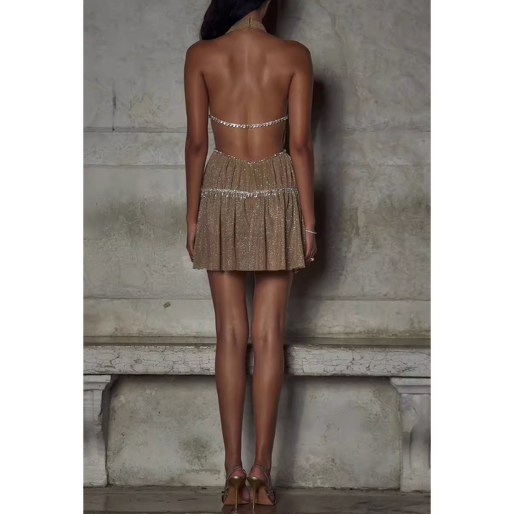 SEVAI Deep V Mini Evening Dress Gown