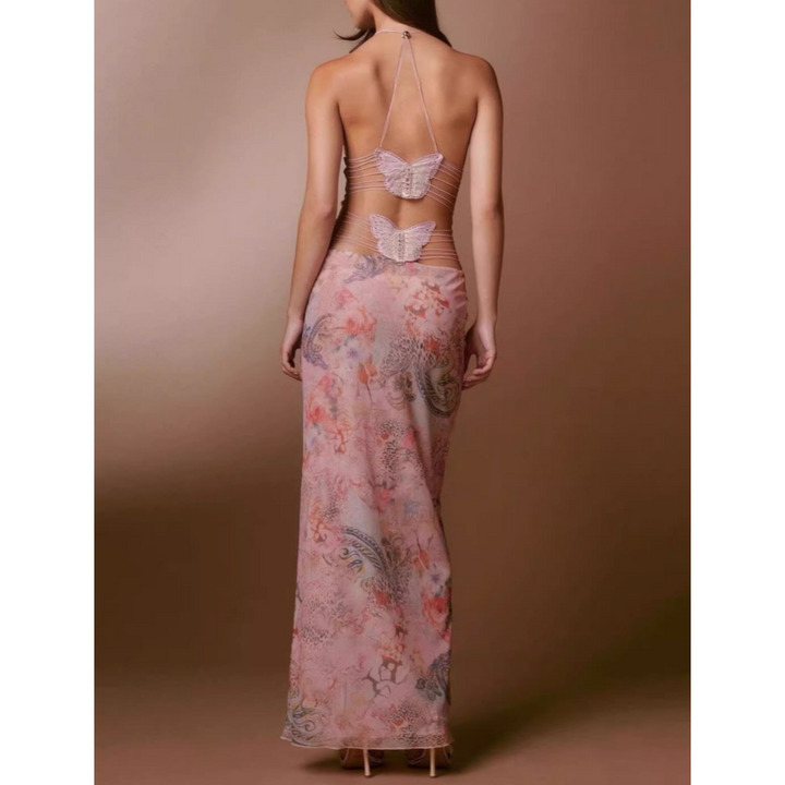 SUAIE Backless Evening Dress Gown