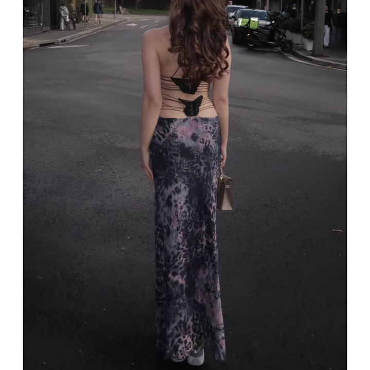 SUAIE Backless Evening Dress Gown