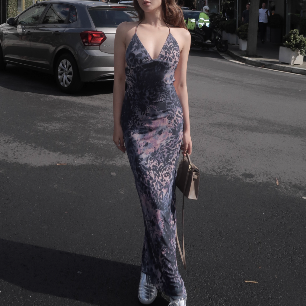 SUAIE Backless Evening Dress Gown