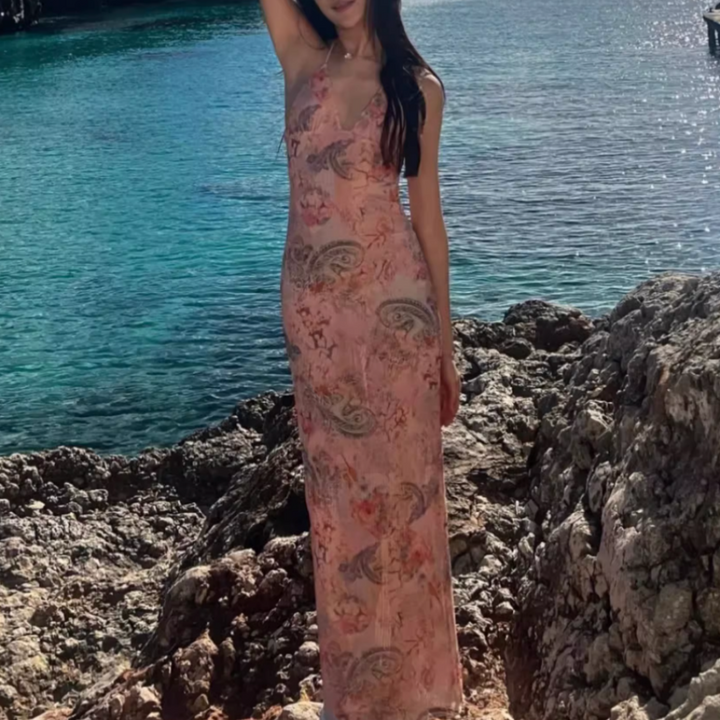 SUAIE Backless Evening Dress Gown