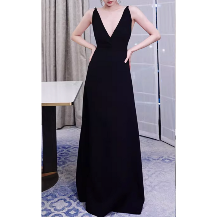 HOUYA Deep V Evening Dress Gown