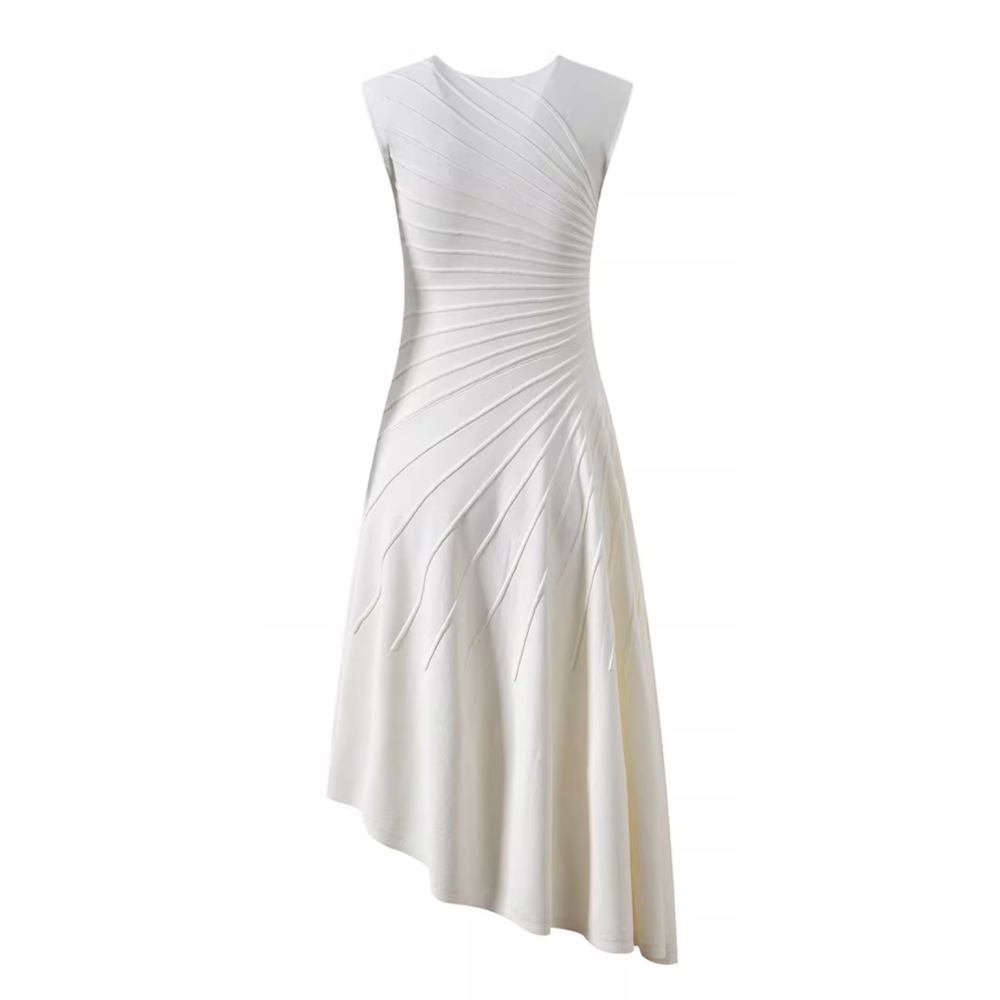 XINTO Sleeveless Asymmetric Evening Dress Gown