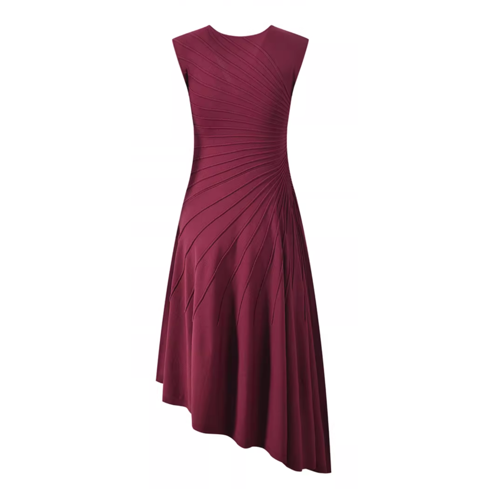 XINTO Sleeveless Asymmetric Evening Dress Gown