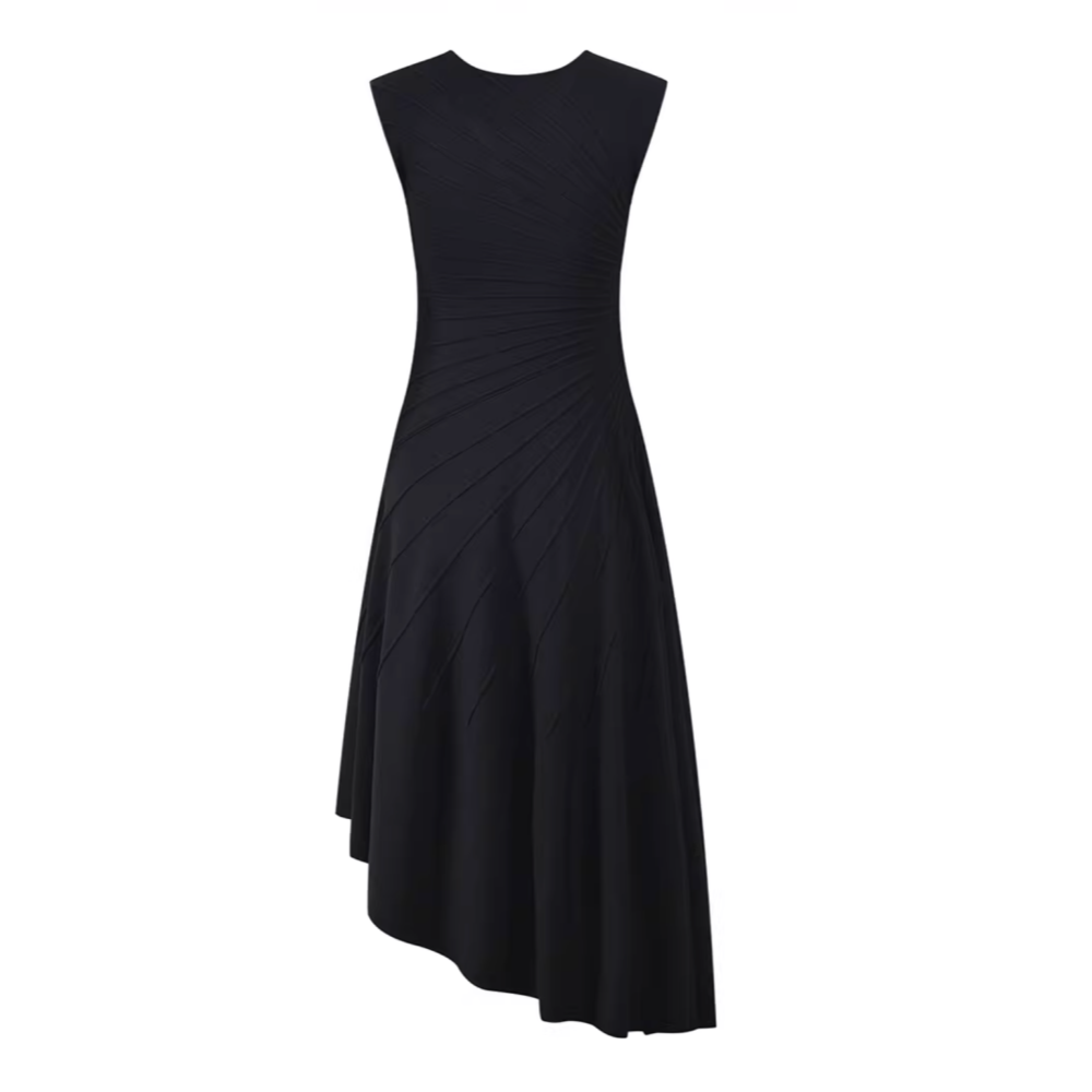 XINTO Sleeveless Asymmetric Evening Dress Gown