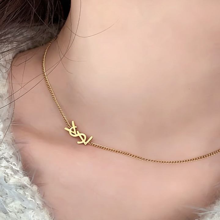 SUOGU Letter Stud Necklace