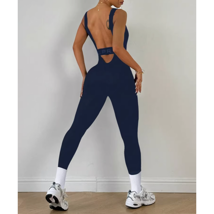 JIHYU Backless Fitted Yoga Jumpsuit