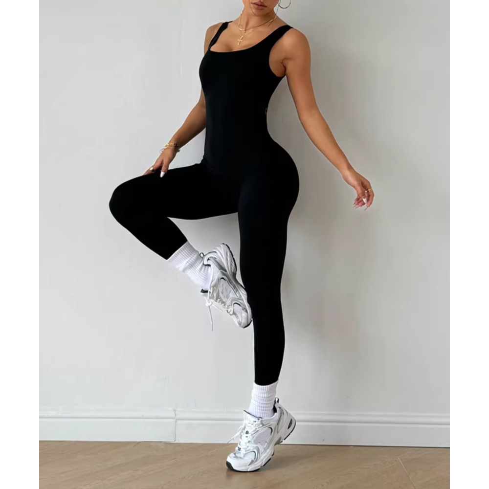 JIHYU Backless Fitted Yoga Jumpsuit
