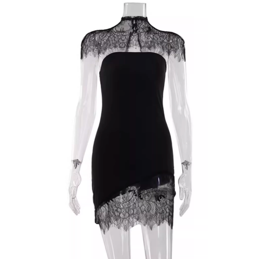 CUYIS Tube Mini Evening Dress Gown