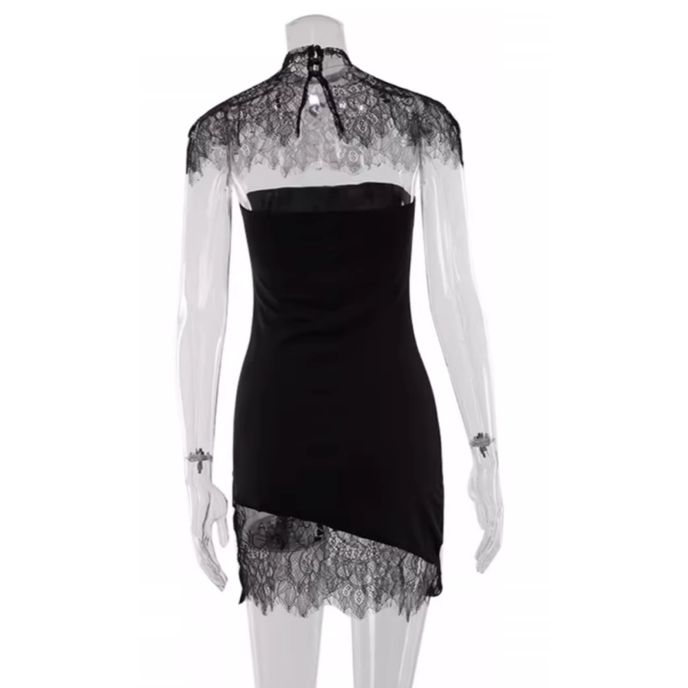 CUYIS Tube Mini Evening Dress Gown