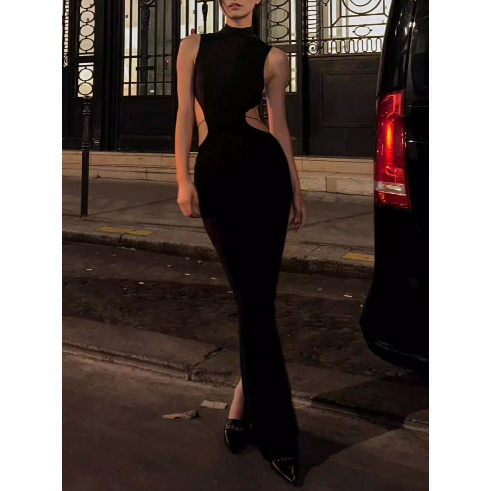 LEIUI Backless Evening Dress Gown