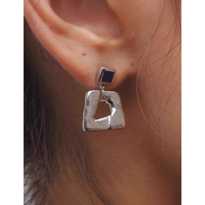 CIBOM Irregular Square Earrings - Pair