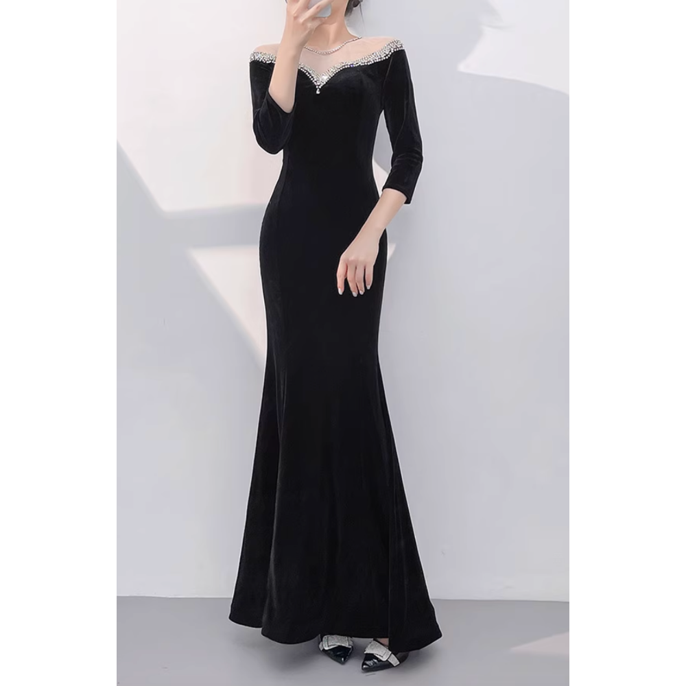 Black SRRYW Mermaid-Style Evening Gown | i The Label I The Label Black SRRYW Mermaid-Style Evening Gown | i The Label I The Label