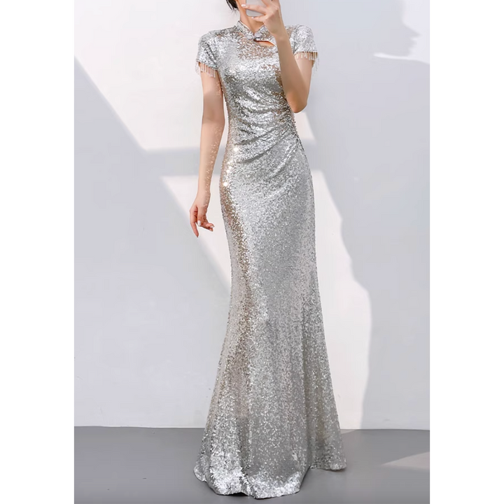 ZSCPQ Cheongsam-style Evening Dress Gown