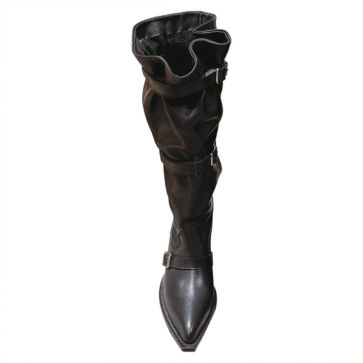 BDDXZ Block Heel Knee High Boots
