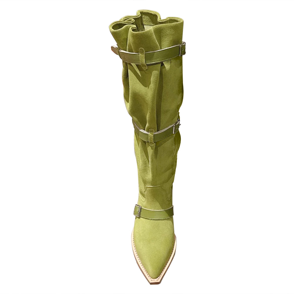 BDDXZ Block Heel Knee High Boots