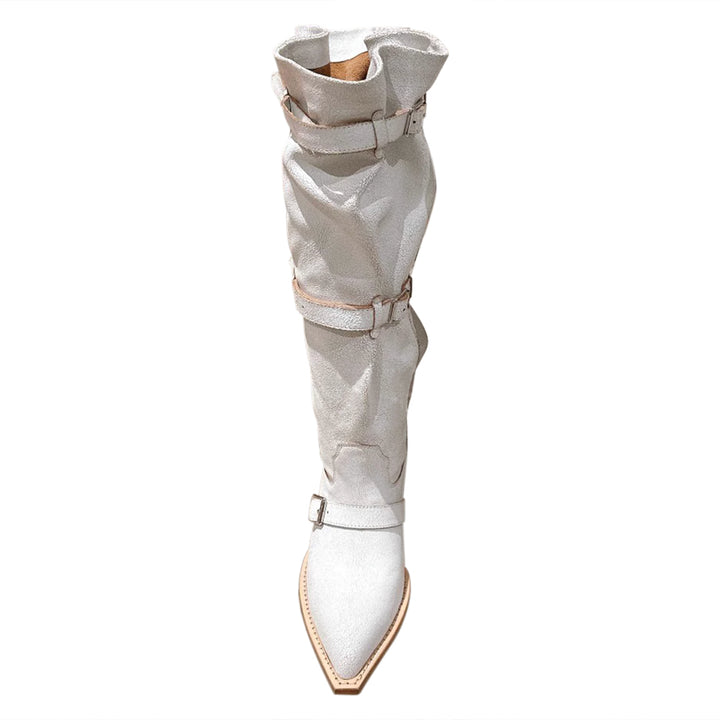 BDDXZ Block Heel Knee High Boots