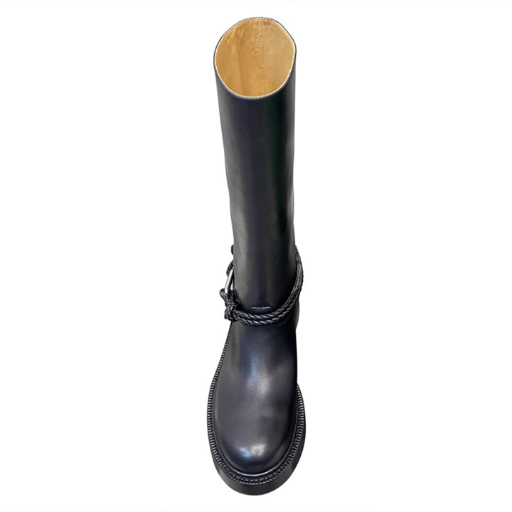 EXCYN Leather Knee High Boots