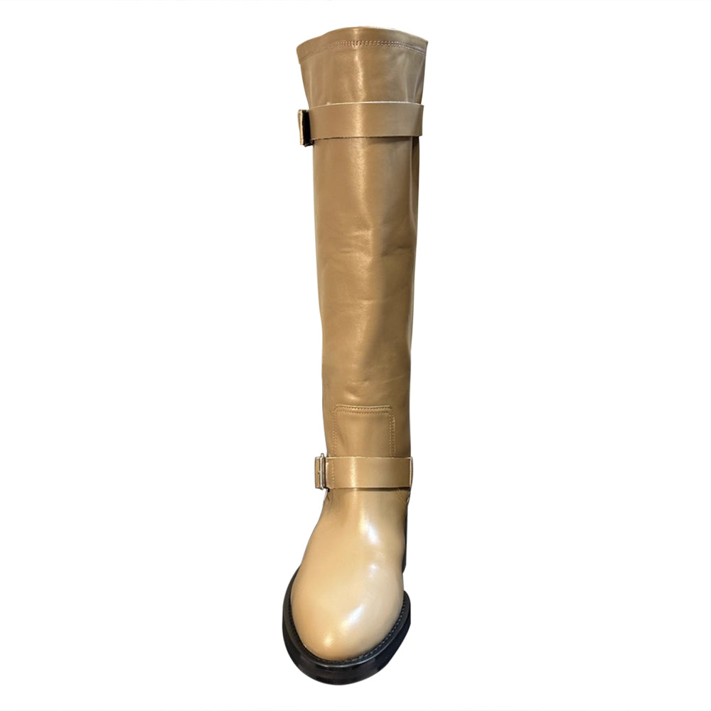 JTXPX Leather Knee High Boots