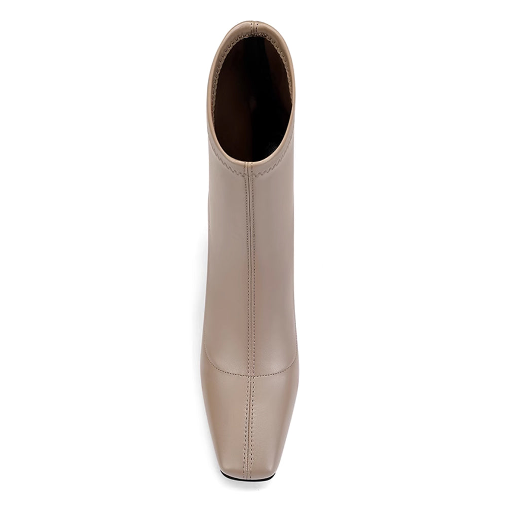 TOWVB Block Heel Ankle Boots - 6 CM
