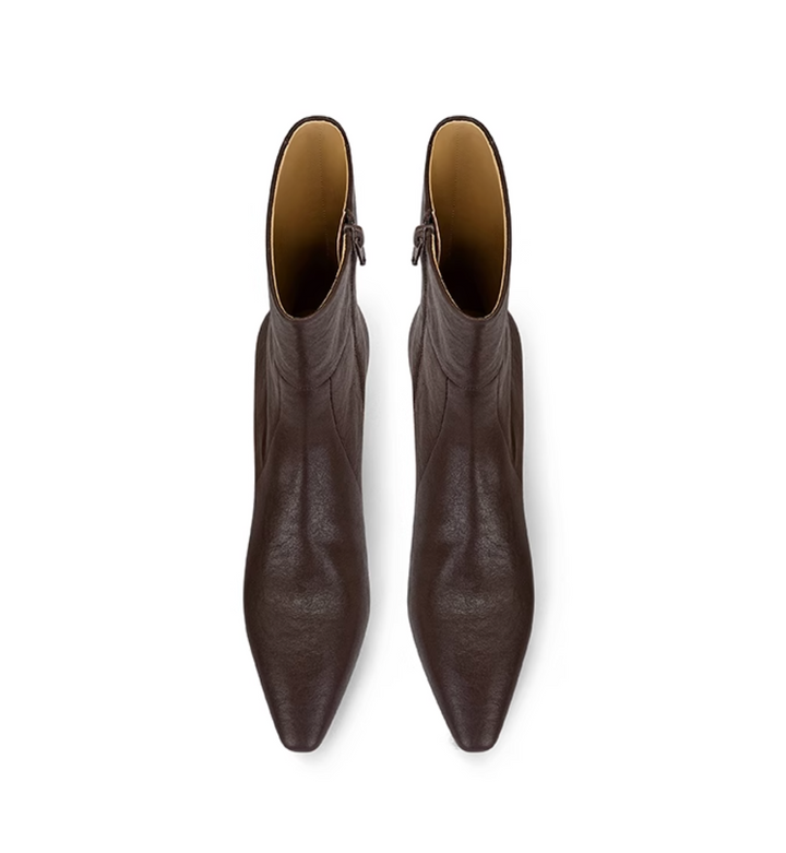 UMTIN Leather Flat Ankle Boots