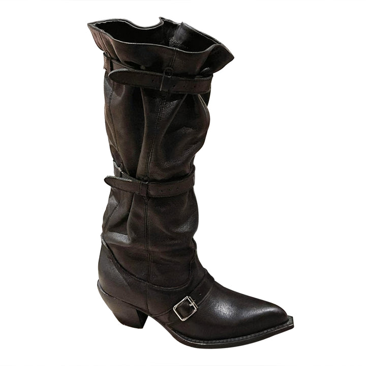BDDXZ Block Heel Knee High Boots