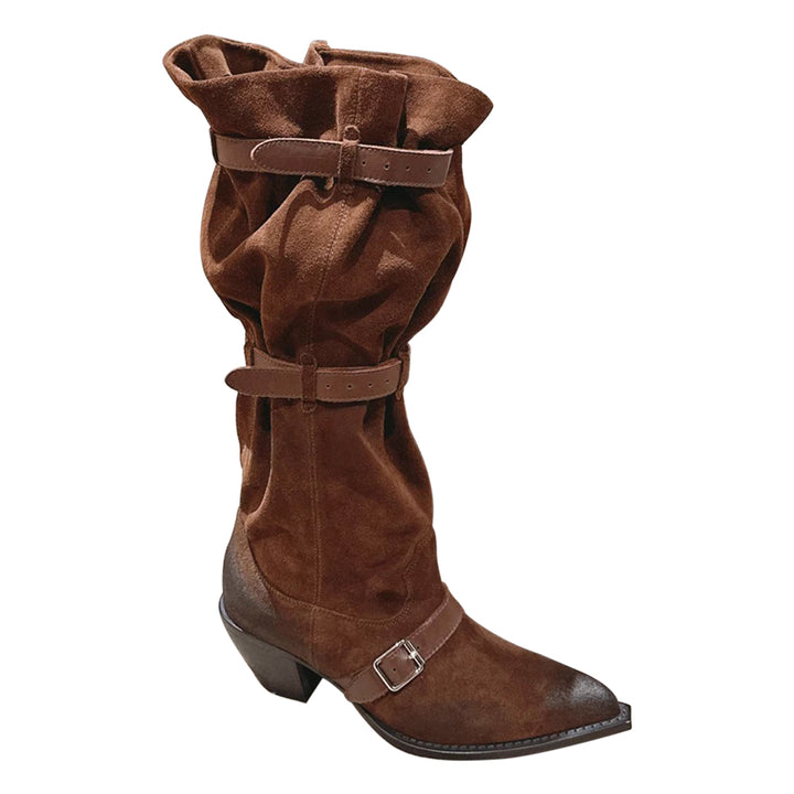 BDDXZ Block Heel Knee High Boots