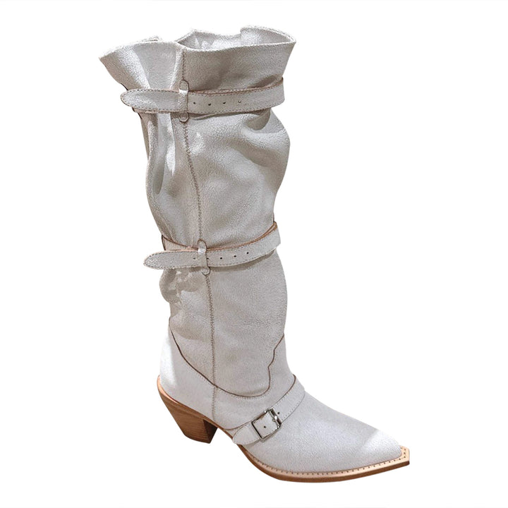 BDDXZ Block Heel Knee High Boots