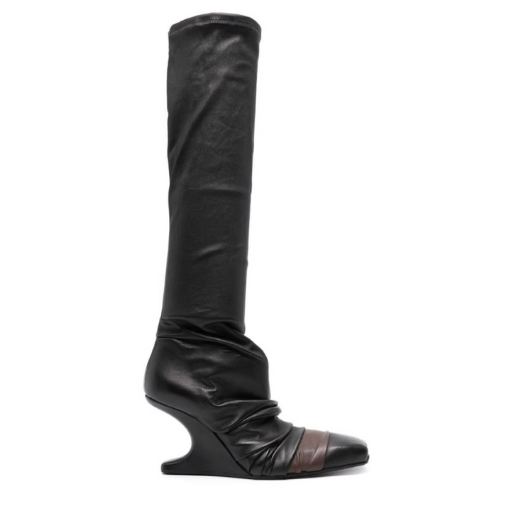 BGZCX Sculptured Heel Knee High Boots