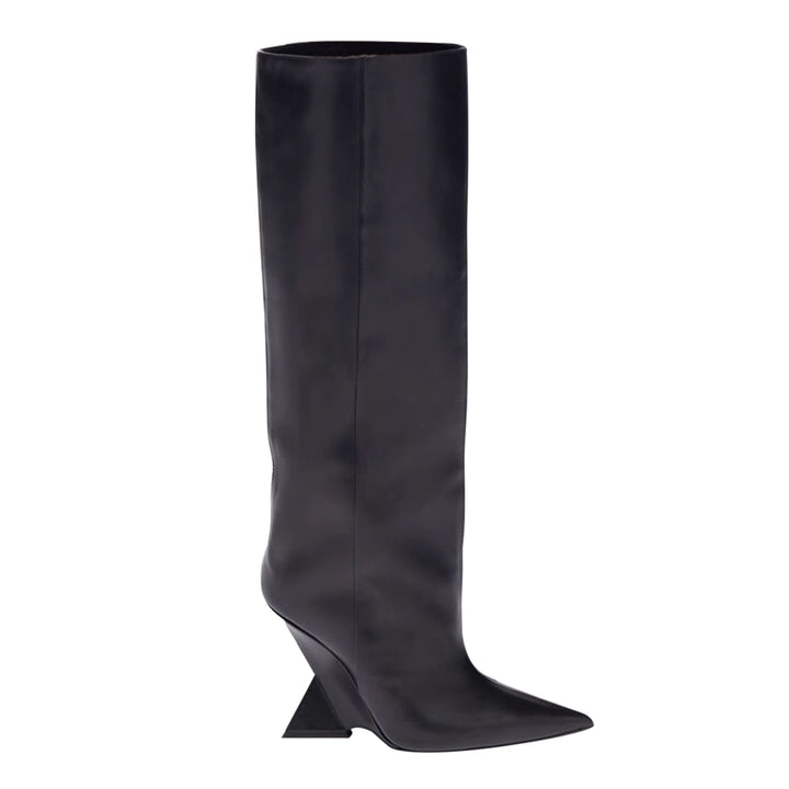 CHENS Sculptured Heel Knee High Boots