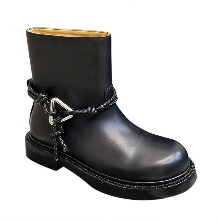 EXCYN Leather Ankle Boots