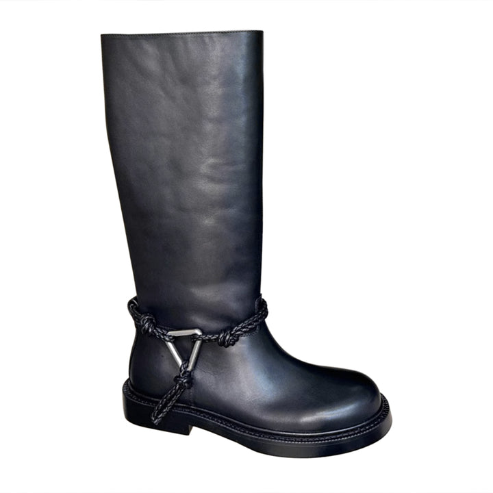 EXCYN Leather Knee High Boots