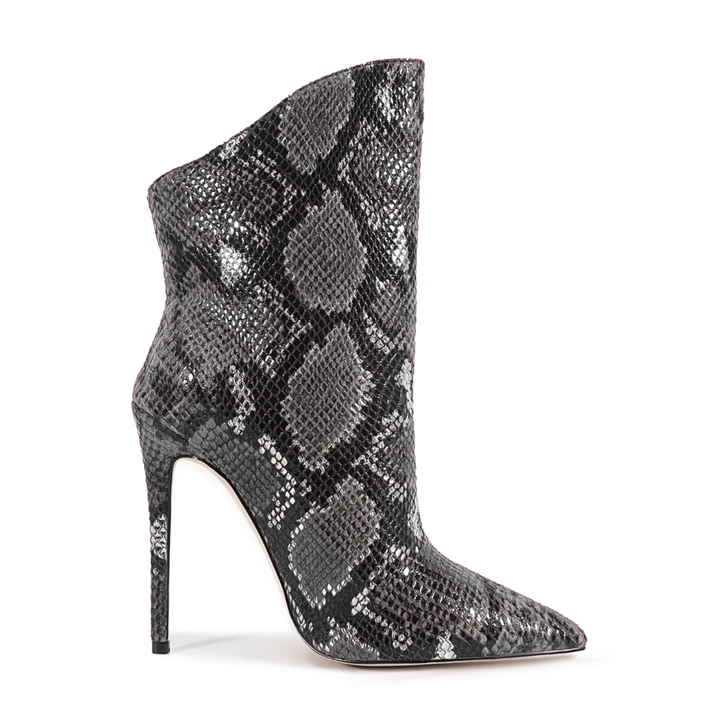 EXIKU Snake Skin Printed Ankle Boots