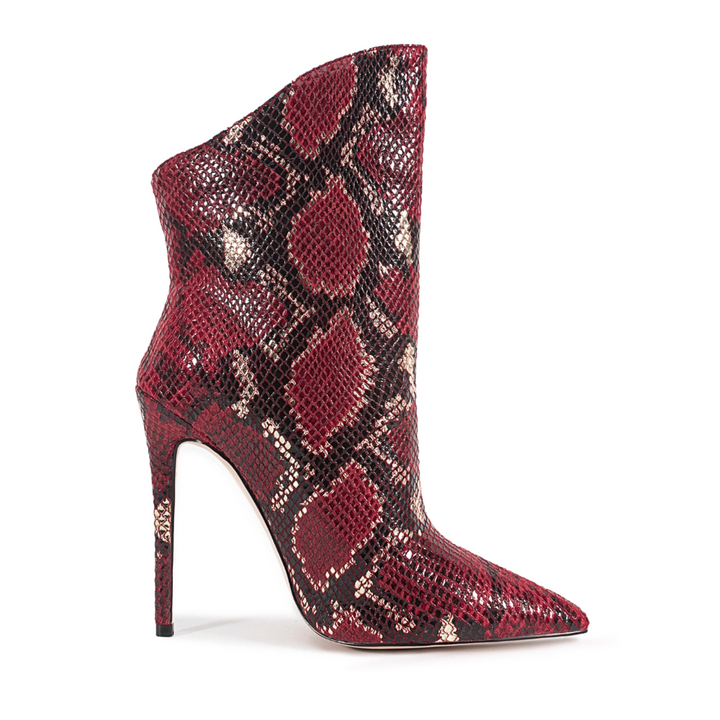 EXIKU Snake Skin Printed Ankle Boots