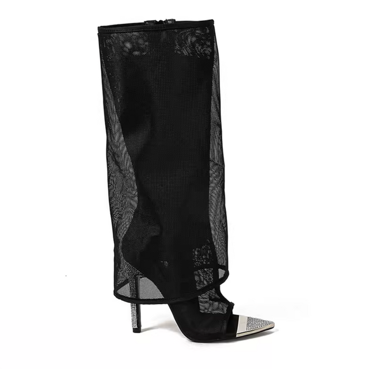 FRTON Tulle Knee High Boots