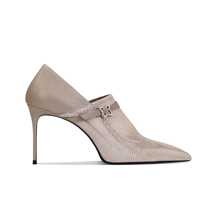 GOVBD Pointed-toe Mid Heel Pumps - 8cm