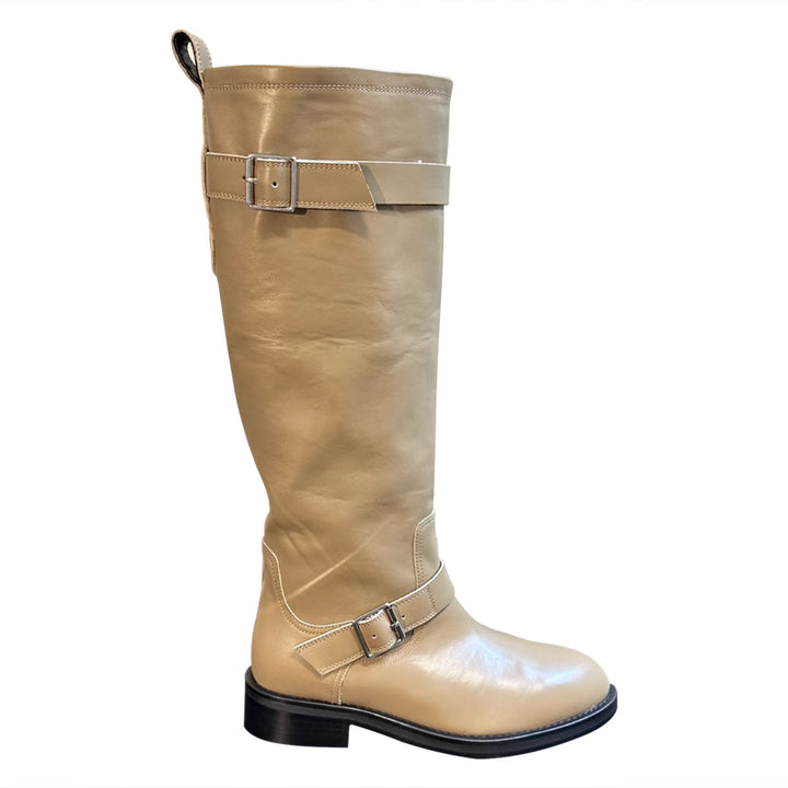 JTXPX Leather Knee High Boots