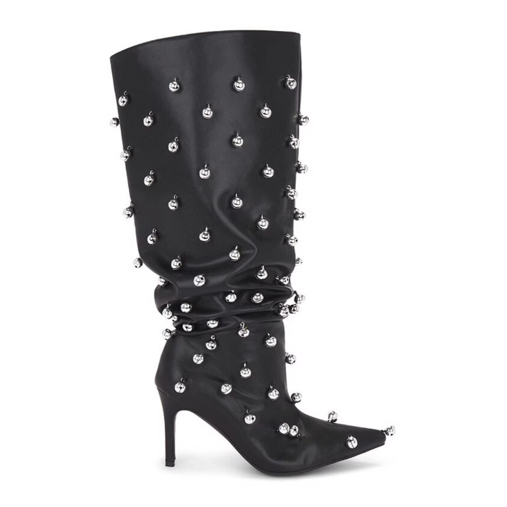 MAODI Studded Knee High Boots