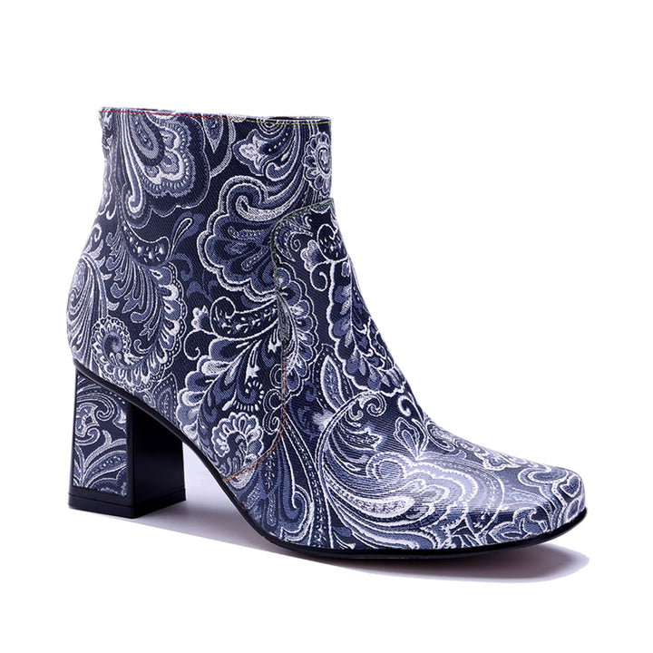 MIZUG Ethnic Style Western Cowboy Ankle Boots