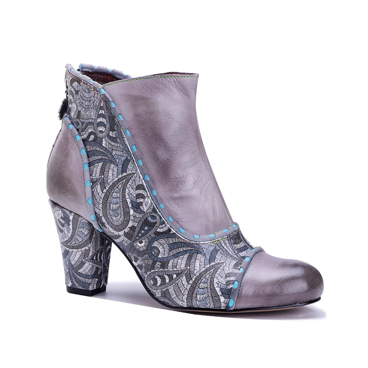 MIZUG Ethnic Style Western Cowboy Ankle Boots