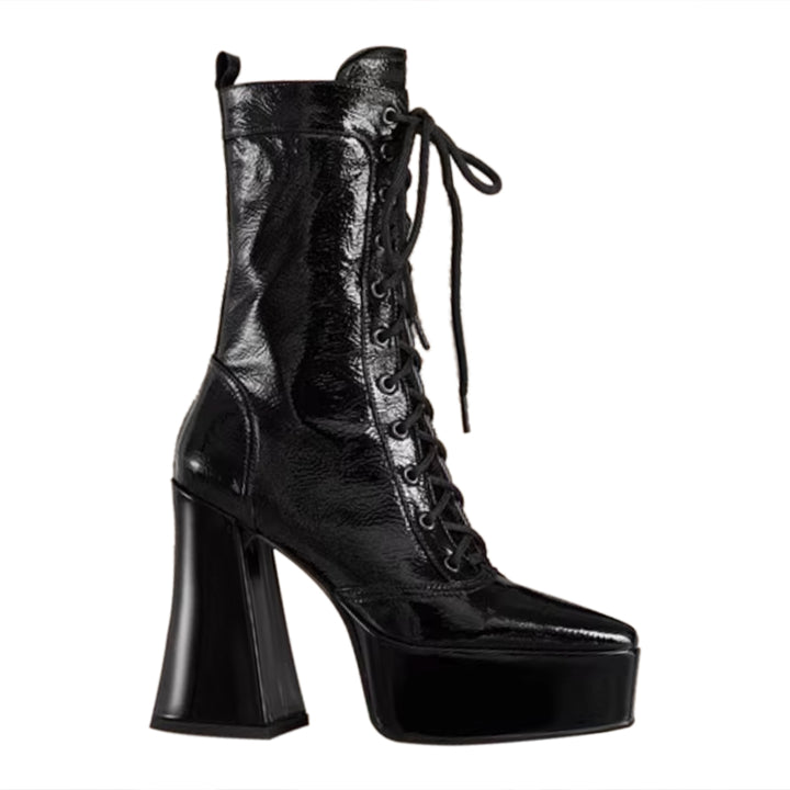 MULIF Lace Up Platform Ankle Boots