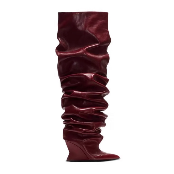 PGJTX Wedged Heel Over The Knee Boots