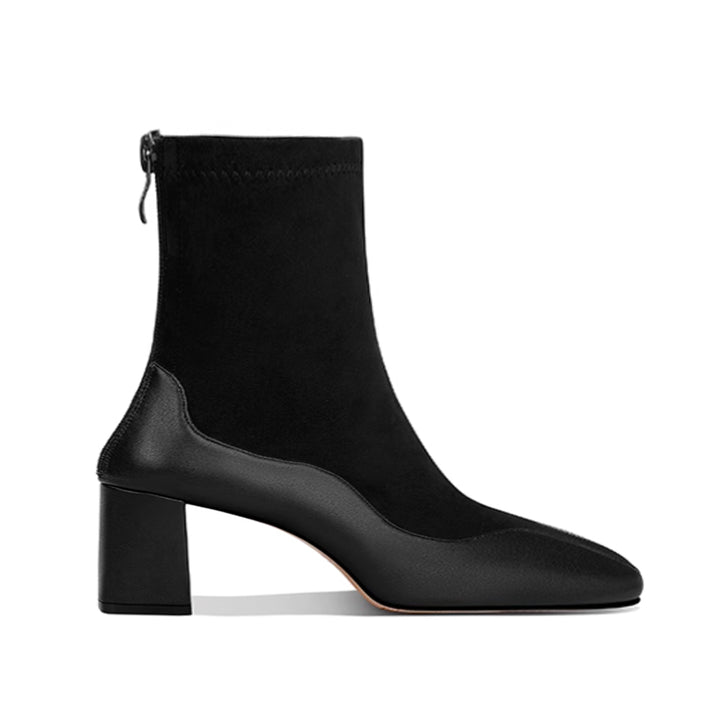 ROYTM Suede Block Heel Ankle Boots - 6 CM