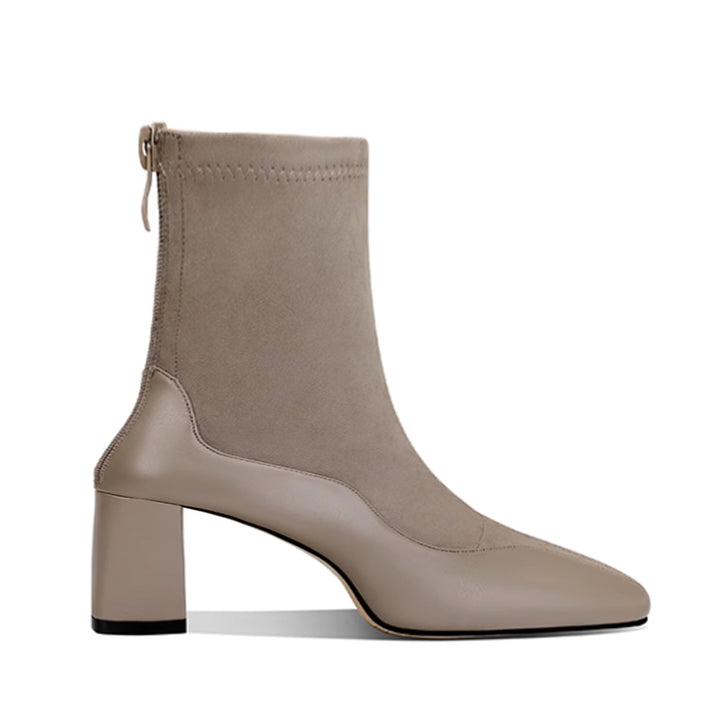 ROYTM Suede Block Heel Ankle Boots - 6 CM
